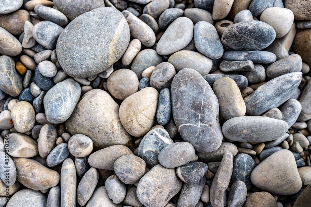 Different stones as texture background, flat lay Different stones as texture background, flat lay