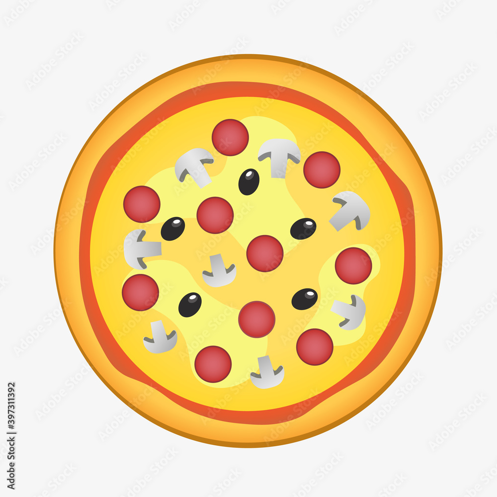 Pizza icon. Pizza illustration, pictogram, label, emblem. Food banner, poster, background, backdrop, template. Menu icon. Meat vector image. Pizza logo. Cafe, restaurant, delivery template. Snack. Pizza icon. Pizza illustration, pictogram, label, emblem. Food banner, poster, background, backdrop, template. Menu icon. Meat vector image. Pizza logo. Cafe, restaurant, delivery template. Snack.