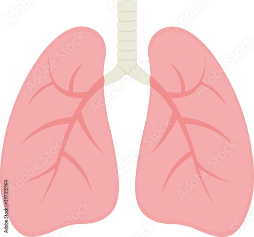 Vector illustration of lungs emoticon