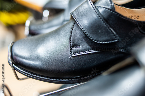 At a factory for the manufacture of leather shoes