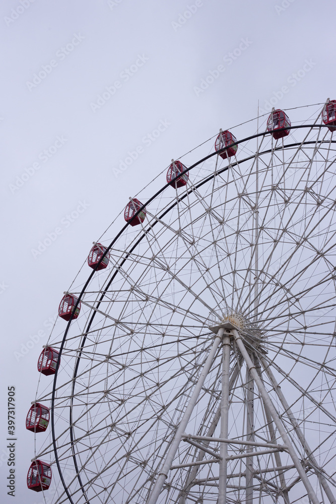 Grodno / Belarus-11.08.2020: Ferris wheel in an amusement park Grodno / Belarus-11.08.2020: Ferris wheel in an amusement park