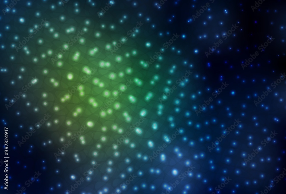Dark Green vector texture with disks. Dark Green vector texture with disks.