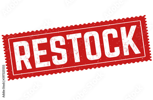 Restock grunge rubber stamp