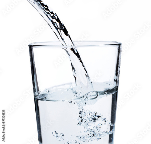 Water pouring into glass