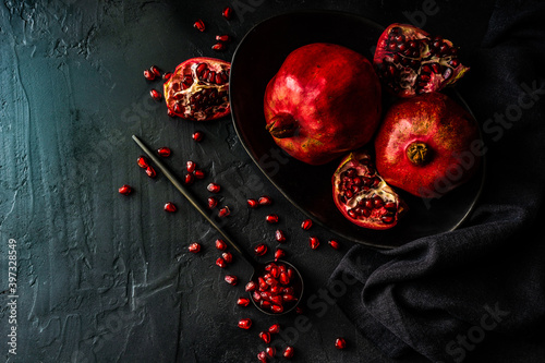 Organic pomegranate fruits
