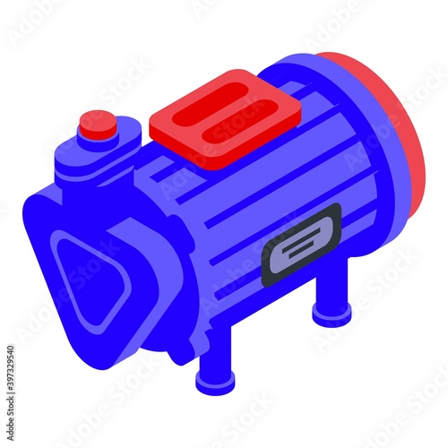 Industrial pump icon. Isometric of industrial pump vector icon for web design isolated on white background