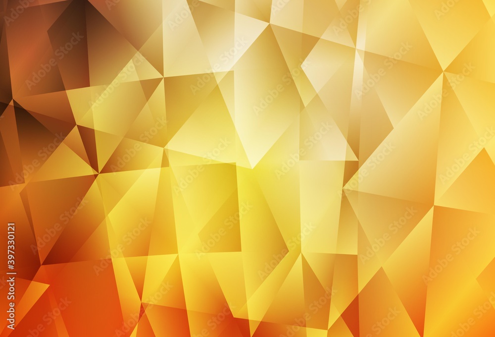 Light Orange vector abstract polygonal pattern. Light Orange vector abstract polygonal pattern.