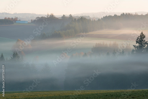 Fog over Wilamette Valley photo