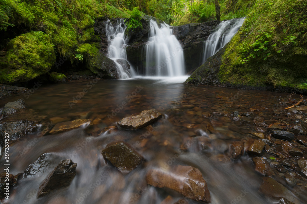 Waterfalls in green forest Waterfalls in green forest
