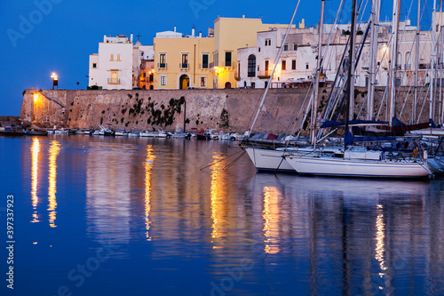 Marina and Castello Angiono at sunrise photo