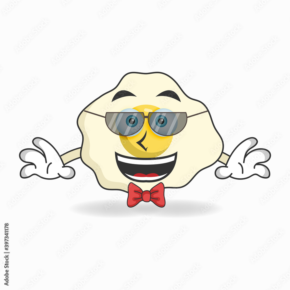 The Egg mascot character becomes a businessman. vector illustration