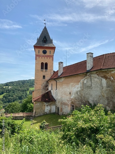 old castle in the south bohemia hills