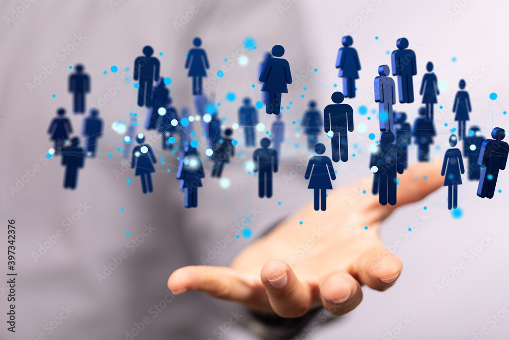 videoconference group of people talking in social network videoconference group of people talking in social network