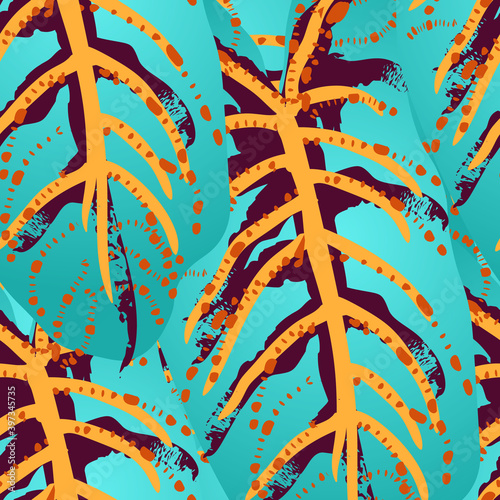 Tropical Leaf. Modern Motif. Jungle Print. Foliage