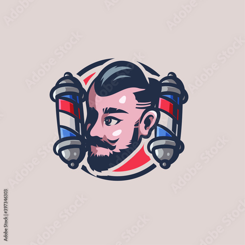Barbershop clip art illustration