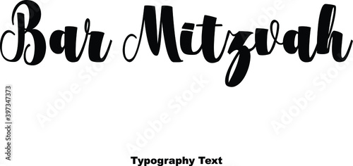Bar Mitzvah Bold Typography Text Phrase