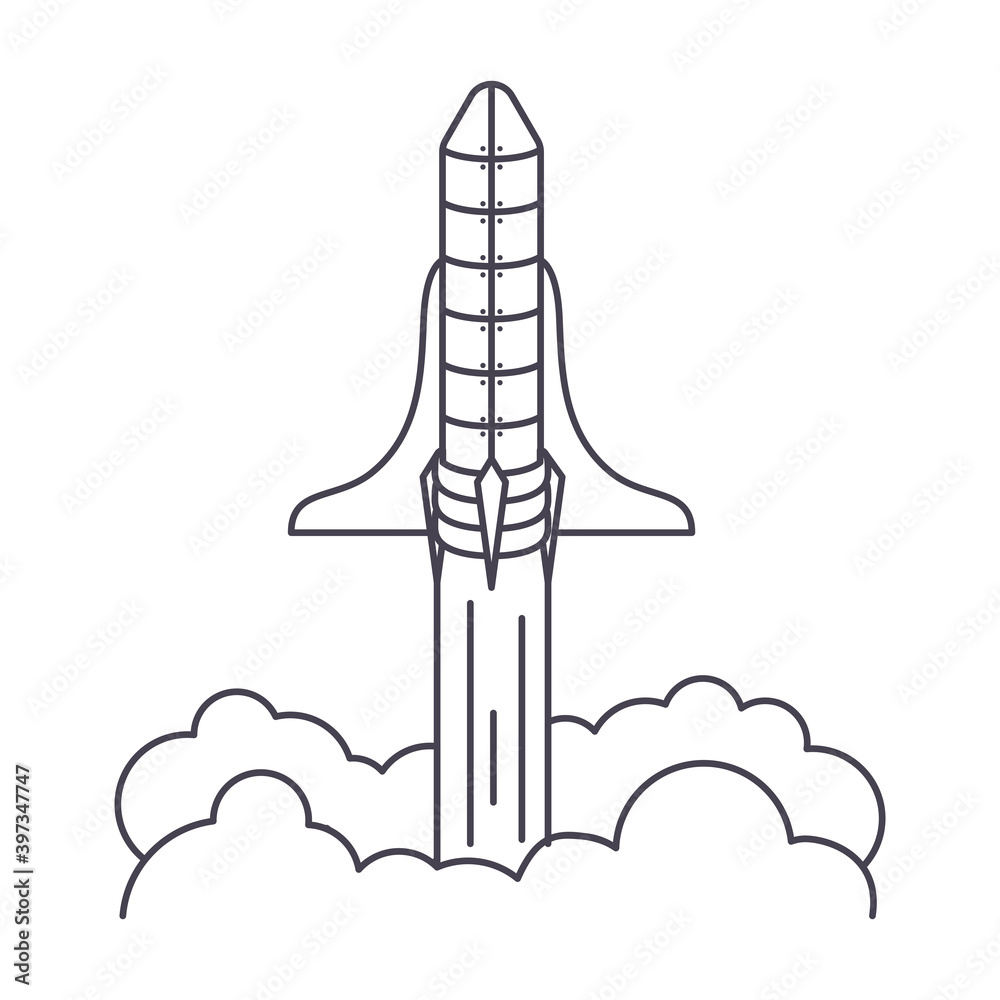 spaceship launch icon with a white background spaceship launch icon with a white background