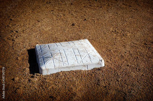 Photography Baseball bag on dirt infield