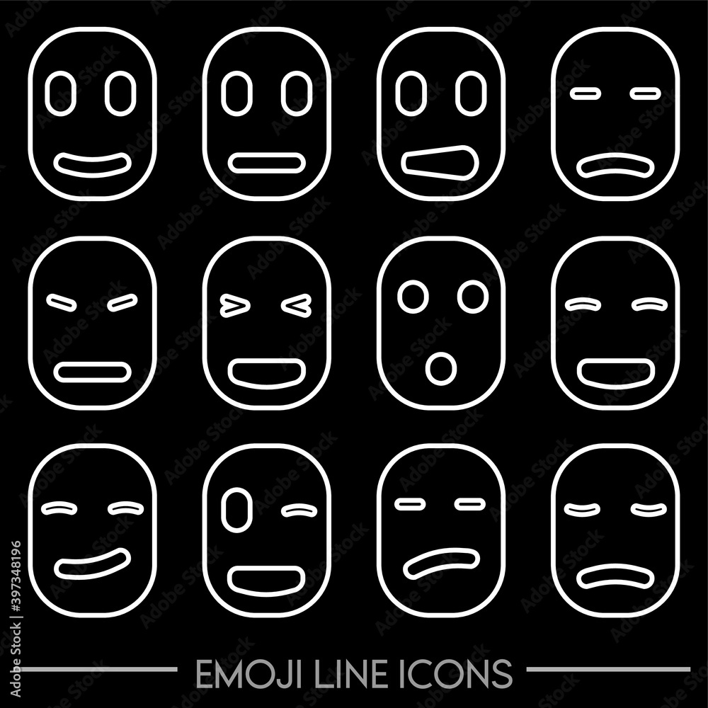 set of faces icons set of faces icons