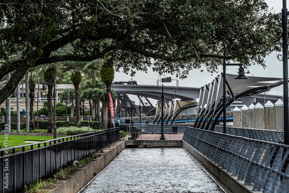 Obraz premium Rverside Park Area, St Johns River, Jacksonville Florida