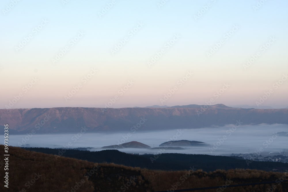 Sea of ​​clouds in Aso seen from Sensuikyo [December]