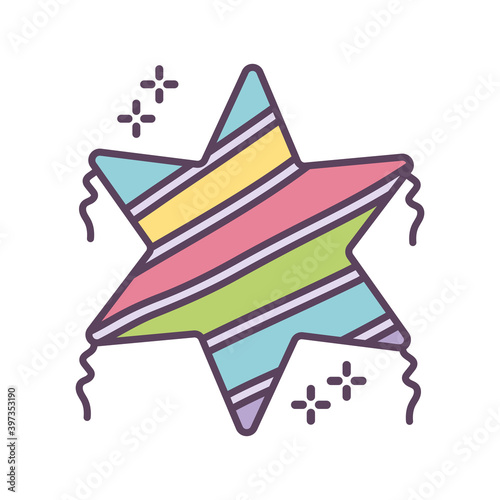 pinata with colored star form
