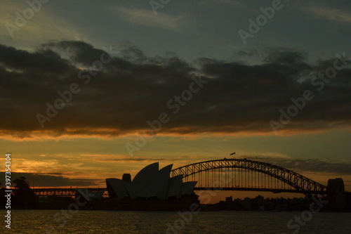 city harbour bridge at sunset © Maria