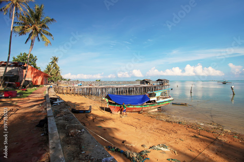 Tanjung Binga or the Fisherman s Village in Belitung Island  Indonesia.