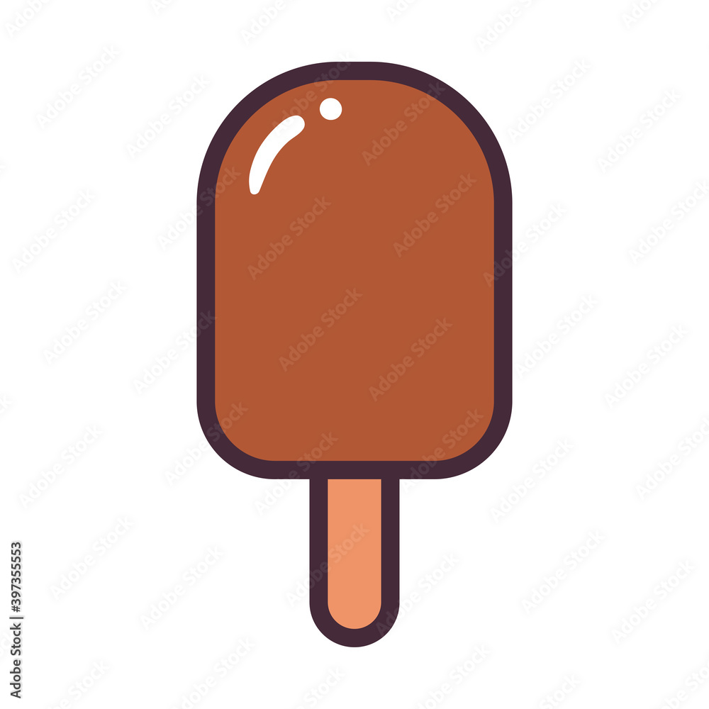 ice cream bar with stick line and fill style icon vector design ice cream bar with stick line and fill style icon vector design