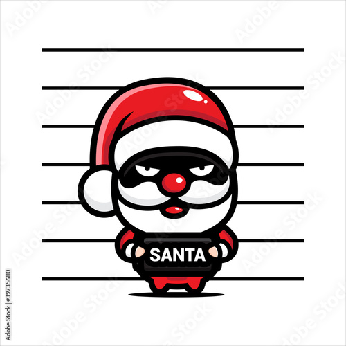 Cute Santa Claus characters become prisoners