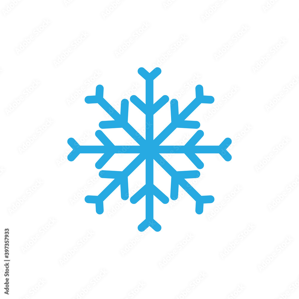 Snowflake icon design template vector isolated illustration