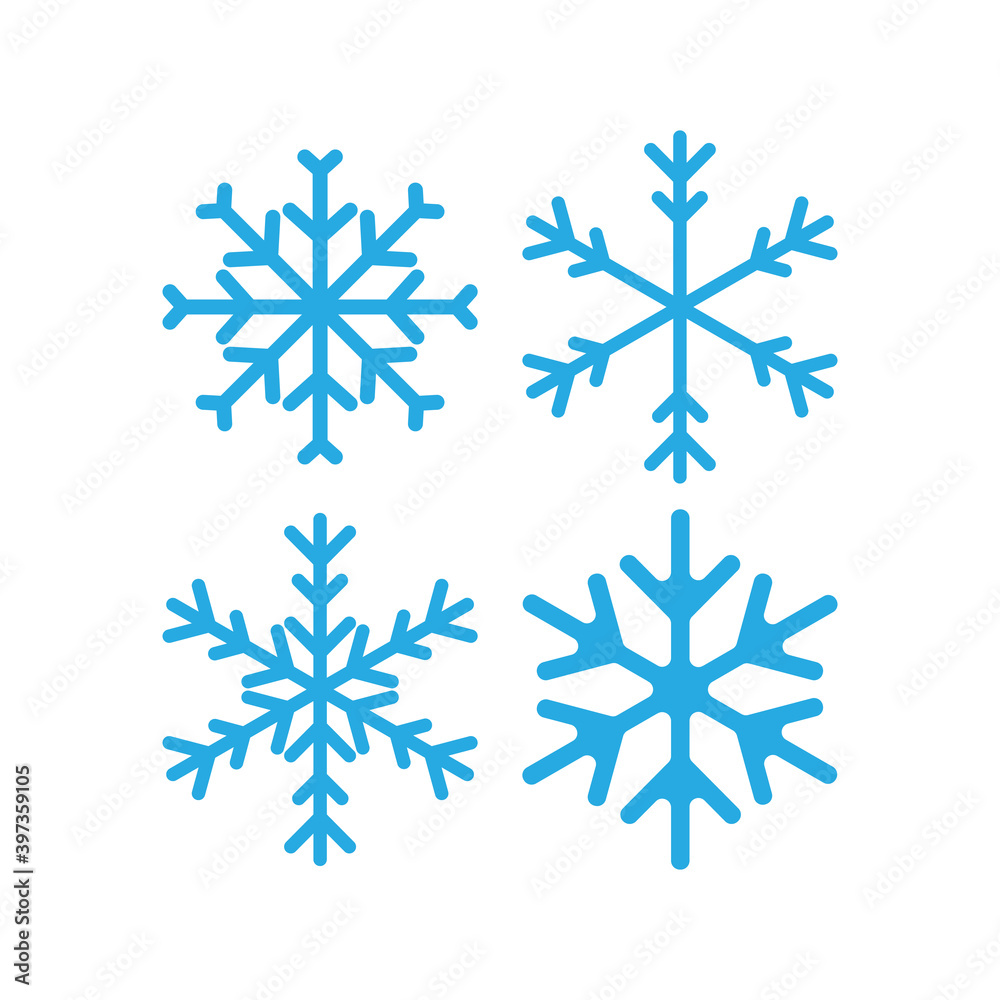 Snowflake icon design template vector isolated illustration