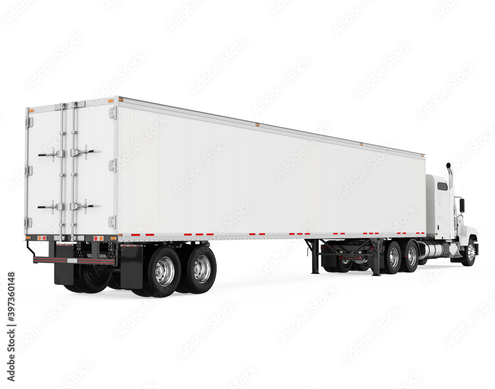 Semi-trailer Truck Isolated Semi-trailer Truck Isolated