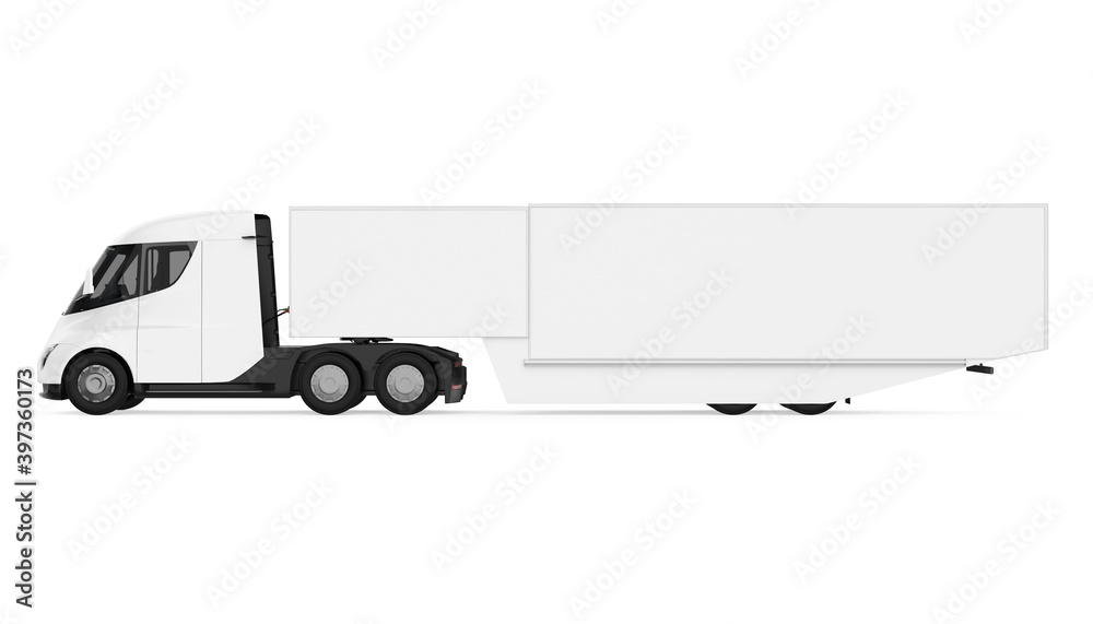 Semi-trailer Truck Isolated Semi-trailer Truck Isolated