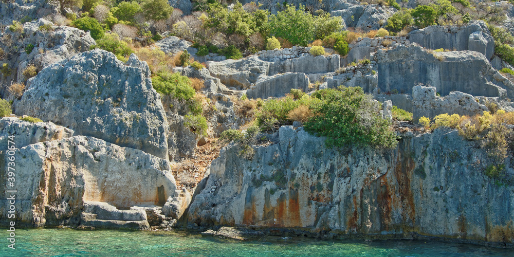  Kekova is an island that under the water preserves the ruins of 4 ancient cities,that left the water in the II century BC. in because of the earthquake