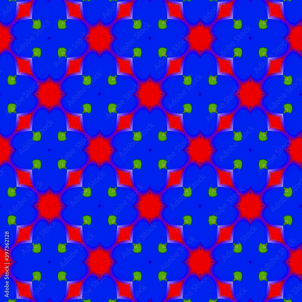 colorful symmetrical repeating patterns for textiles, ceramic tiles, wallpapers and designs. seamless image. 