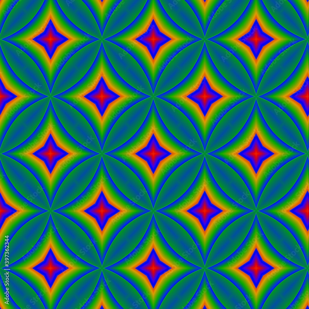 colorful symmetrical repeating patterns for textiles, ceramic tiles, wallpapers and designs. seamless image. 