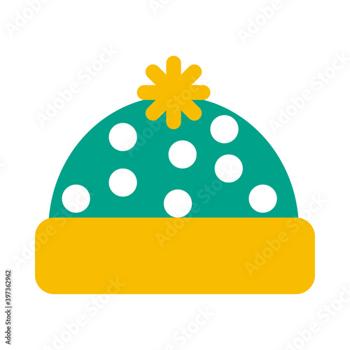 winter pointed hat icon vector design