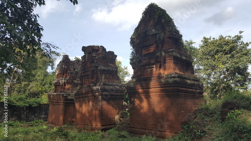 Cambodia.  Preah Khan Kampong Svay temple.  The Buddhist temple was built at the end of the 12th century.  Angkor period.  Kampong Thom city.  Kampong Svay province. photo