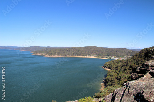 Warrah Lookout on the Pearl Beach Fire Trail Overlooking the Hawkesbury River New South Wales Australia