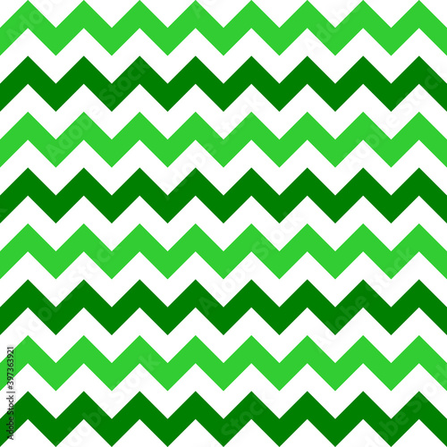 Abstract green white geometric zigzag texture. Vector illustration.