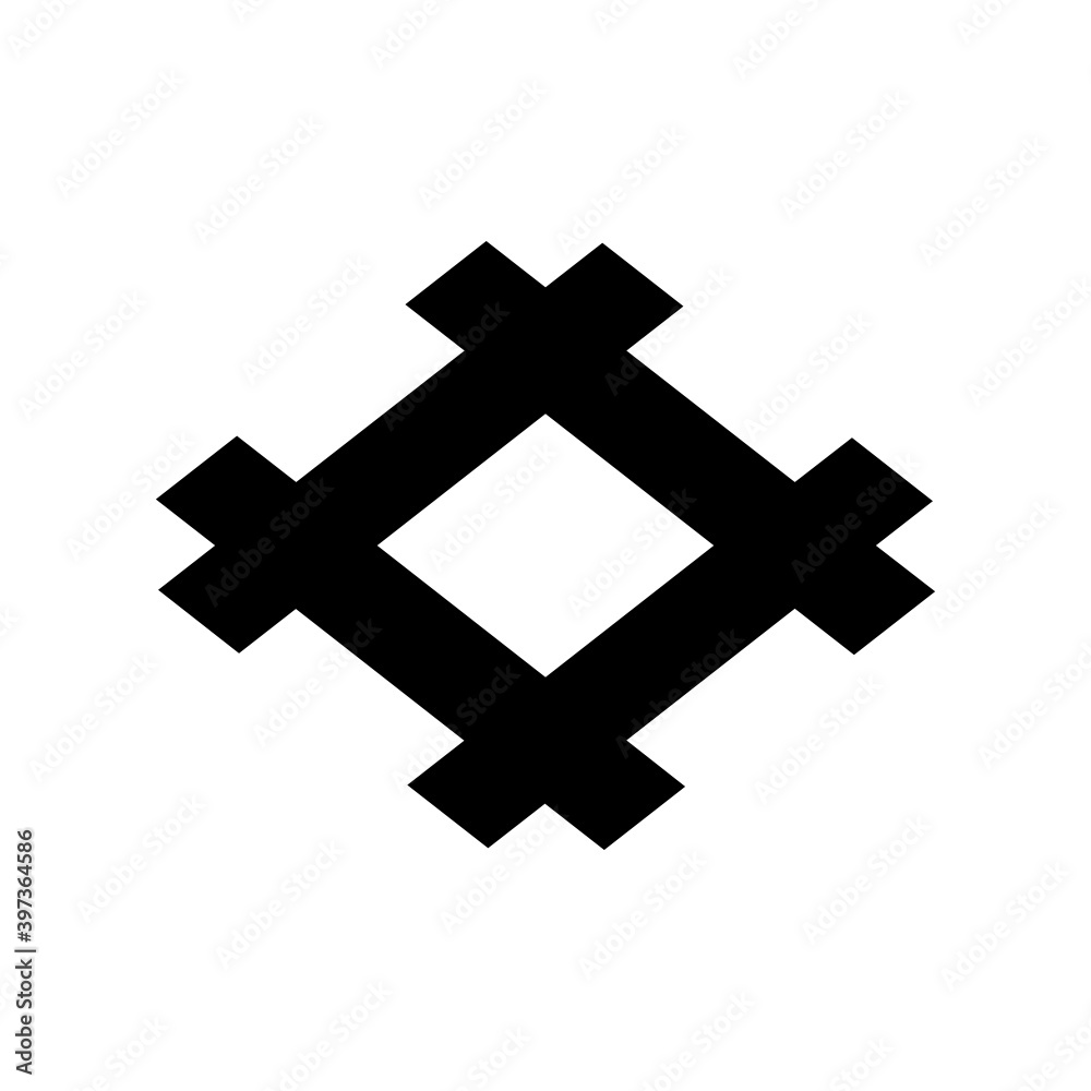 Obraz premium 井桁紋・井桁（いげた）