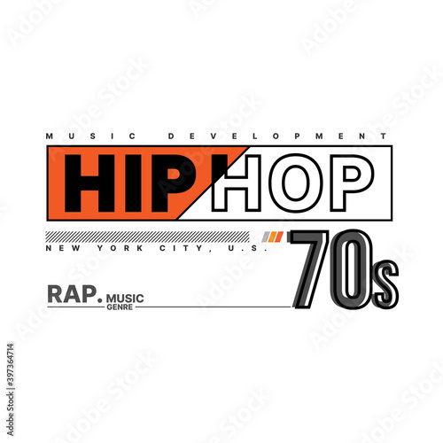 Hip Hop lettering, stylish typography slogan for t-shirts design, clothing, hoodies, etc. Vector print, typography, poster. Global swatches.
