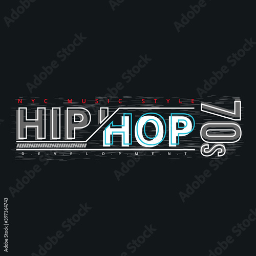 MobileHip Hop lettering, stylish typography slogan for t-shirts design, clothing, hoodies, etc. Vector print, typography, poster. Global swatches.