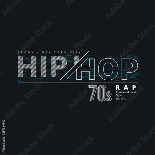 Hip Hop lettering, stylish typography slogan for t-shirts design, clothing, hoodies, etc. Vector print, typography, poster. Global swatches.