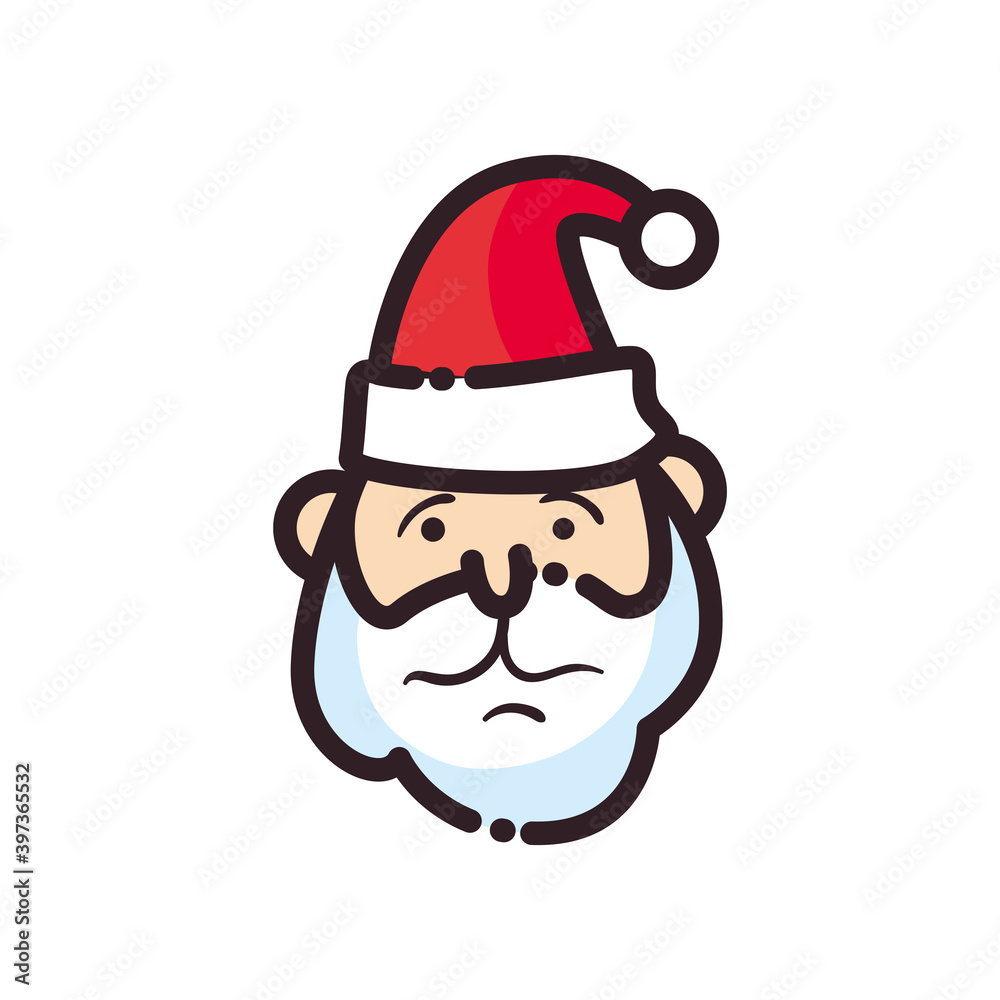 merry christmas santa flat style icon vector design merry christmas santa flat style icon vector design