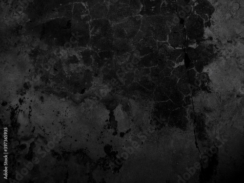 Dark wall black and white cement background, grunge texture concrete, Gray pattern grungy