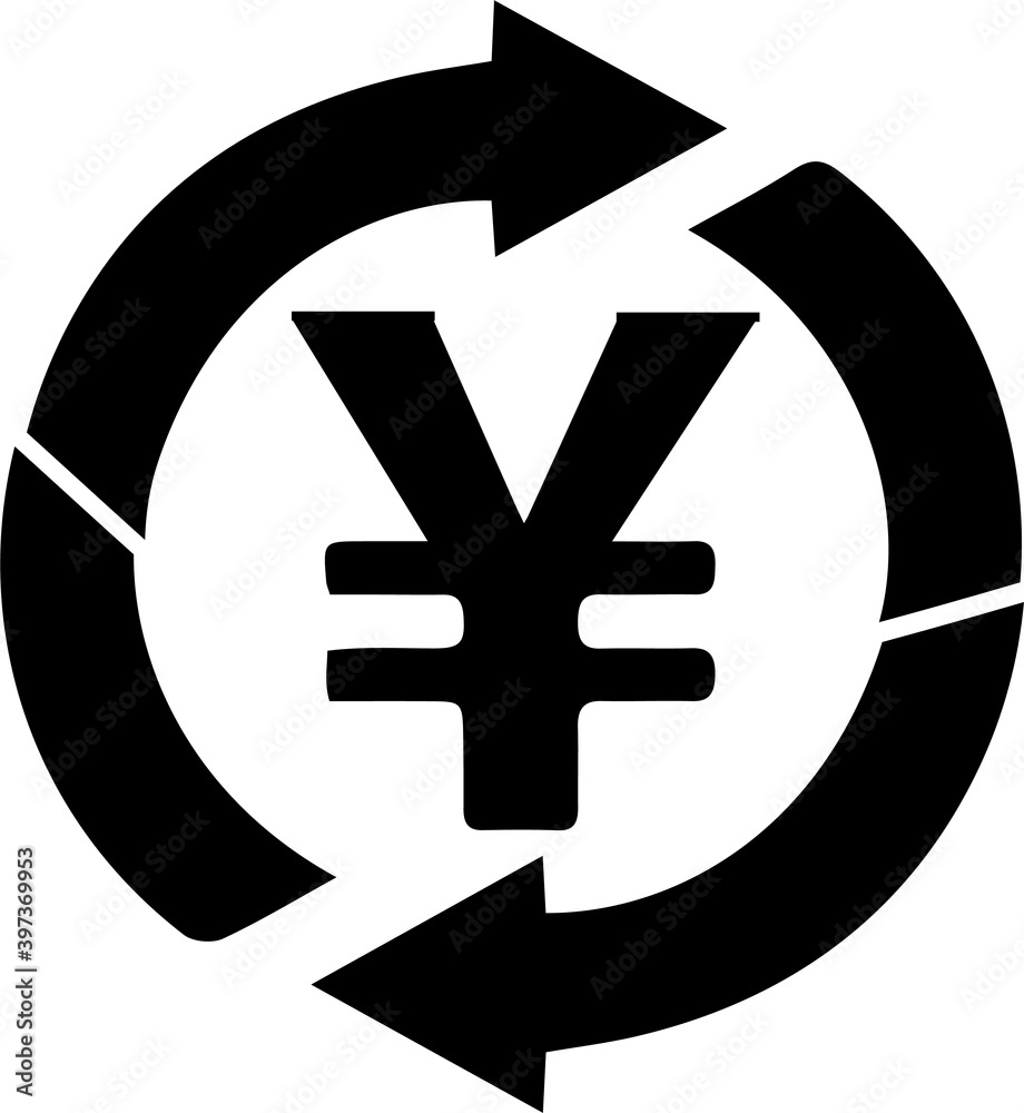 Fototapeta premium money exchange icon isolated on white background