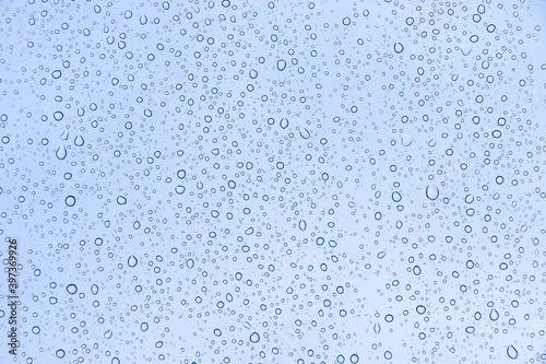 Rain drops on window glasses texture background