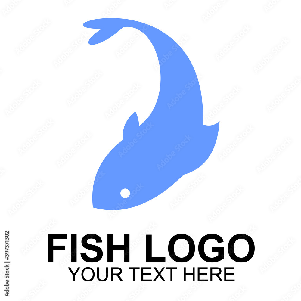 Obraz premium company logo or business logo in the shape of a fish. Creative logo designs with beautiful shapes